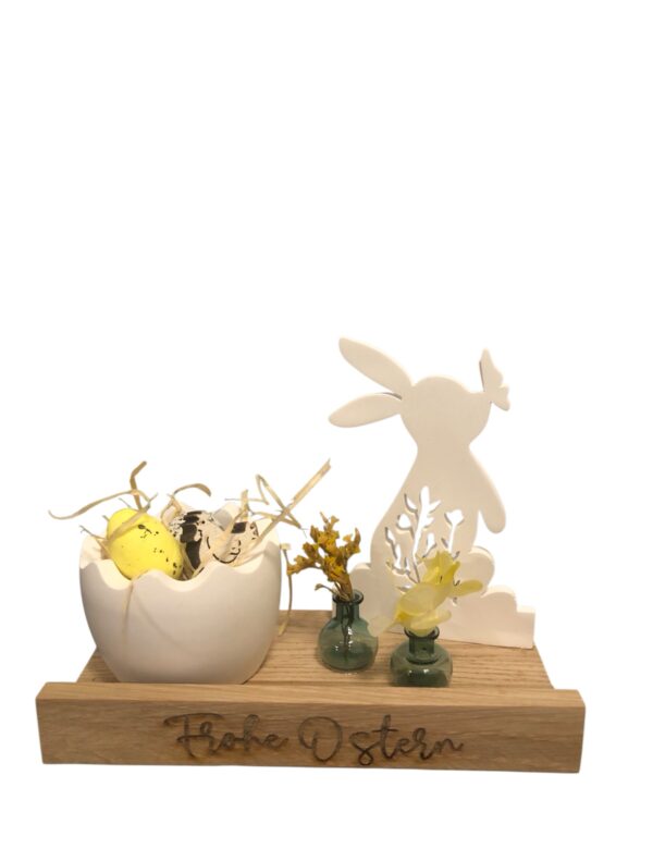 Osterdeko Hase mit Ei