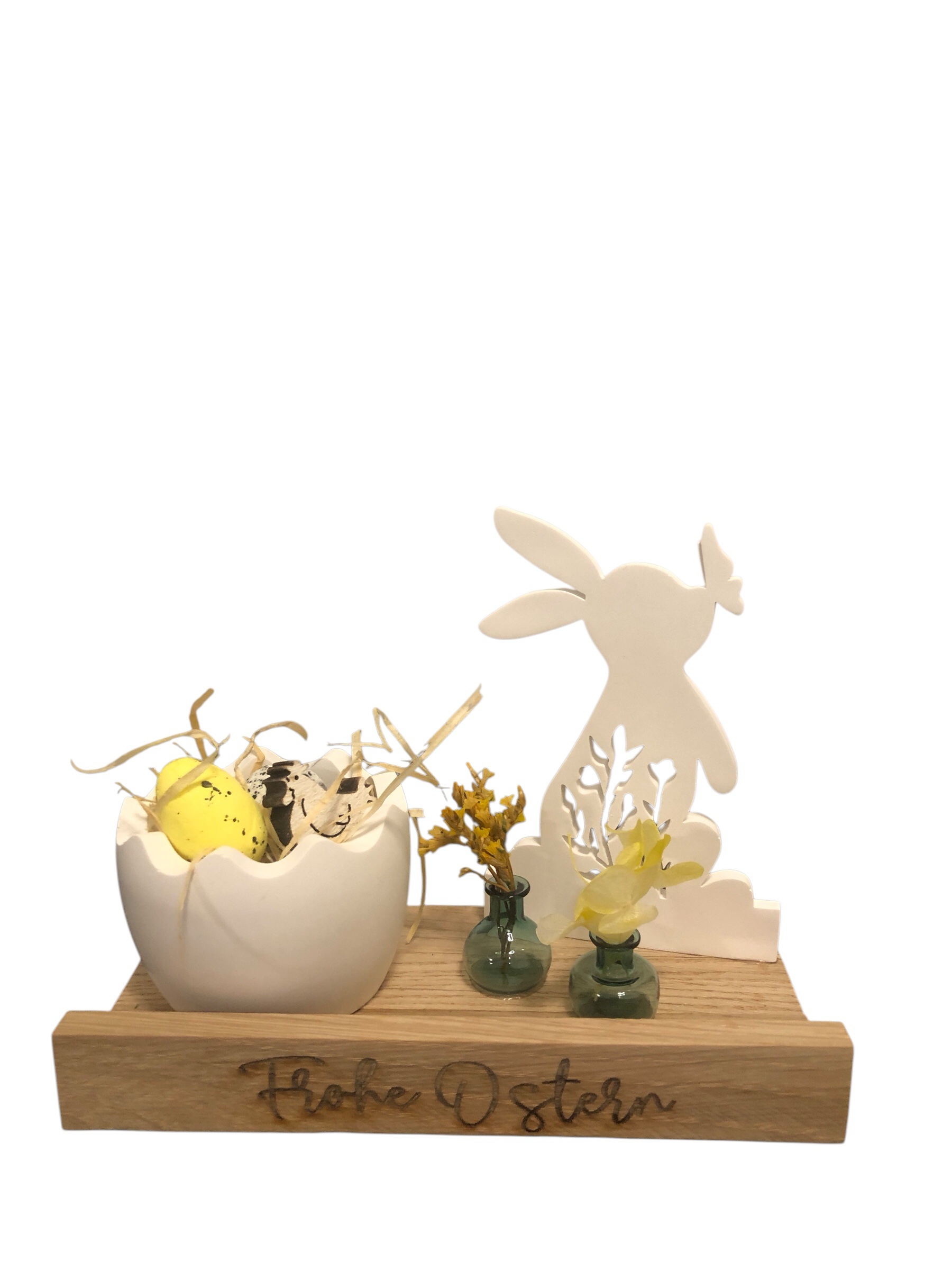 Osterdeko Hase mit Ei