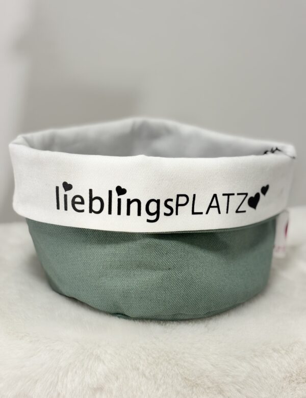 Little one Brotkörbchen dusty grün /weiß NEU