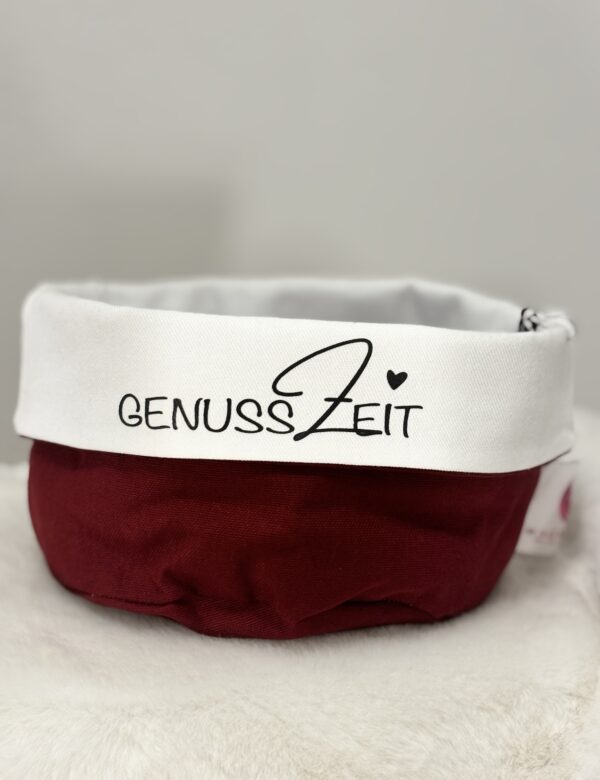 Little one Brotkörbchen weinrot/weiß NEU