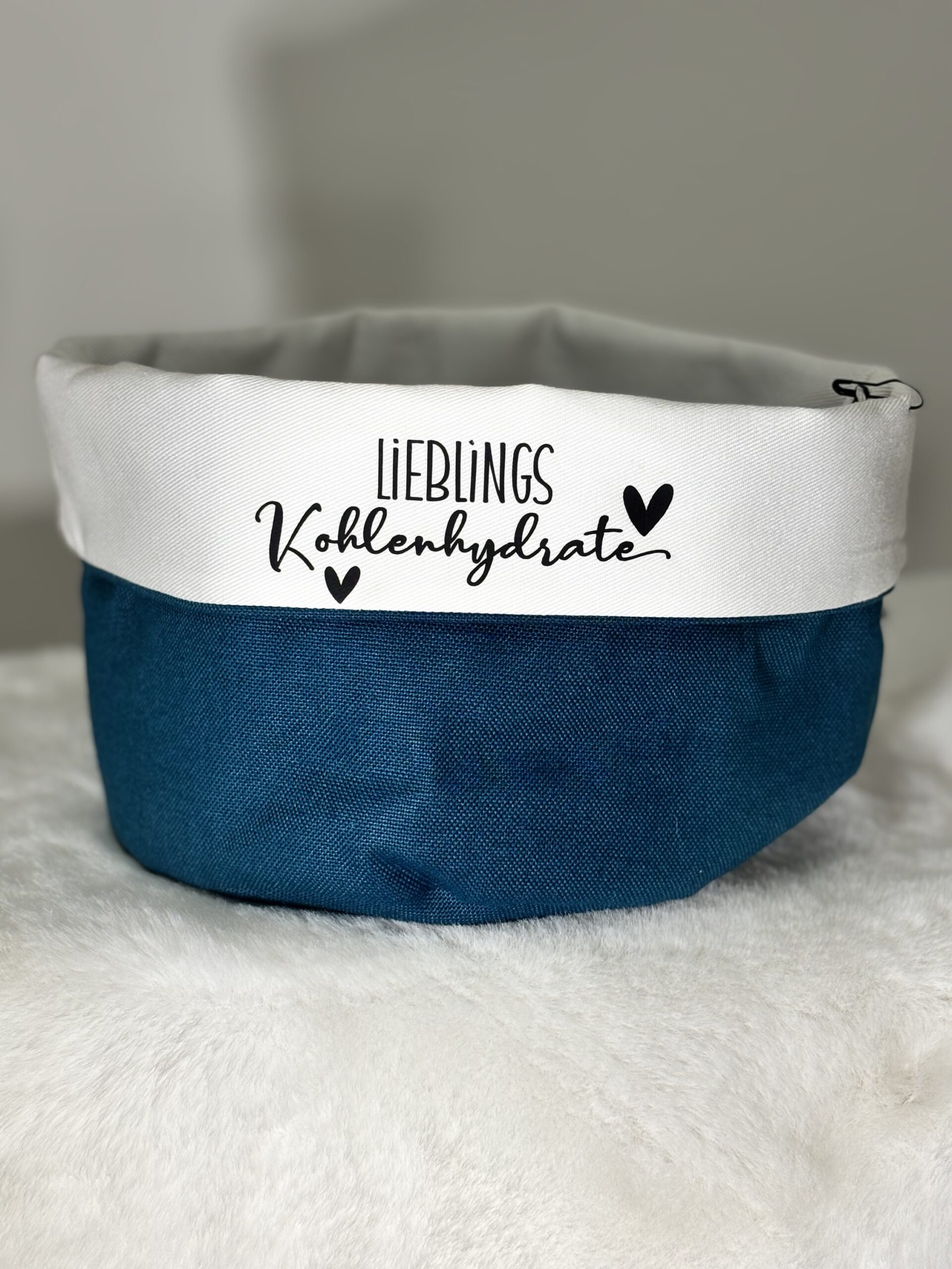 Little one Brotkörbchen petrol/weiß NEU