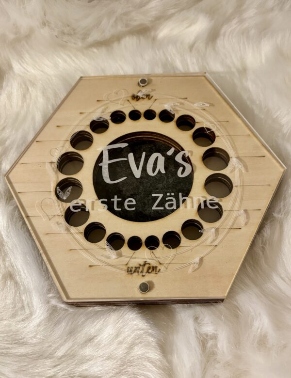 Zahnbox mit personalisierten Deckel