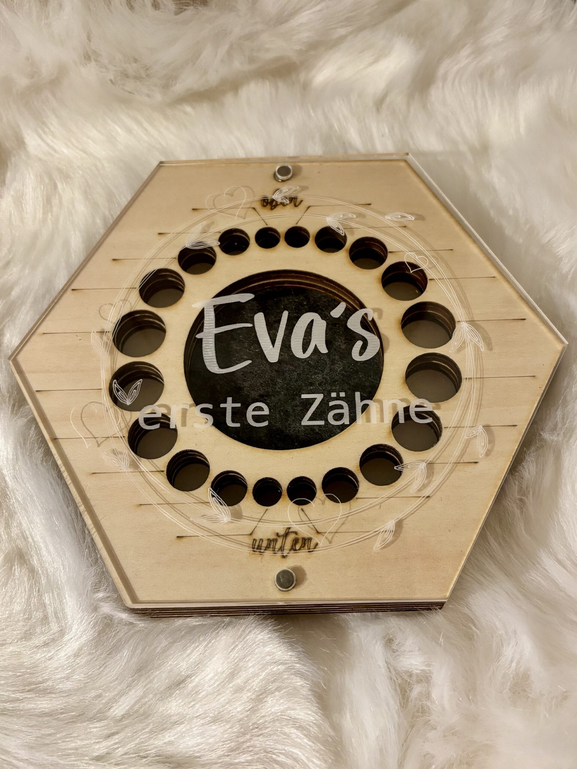 Zahnbox mit personalisierten Deckel