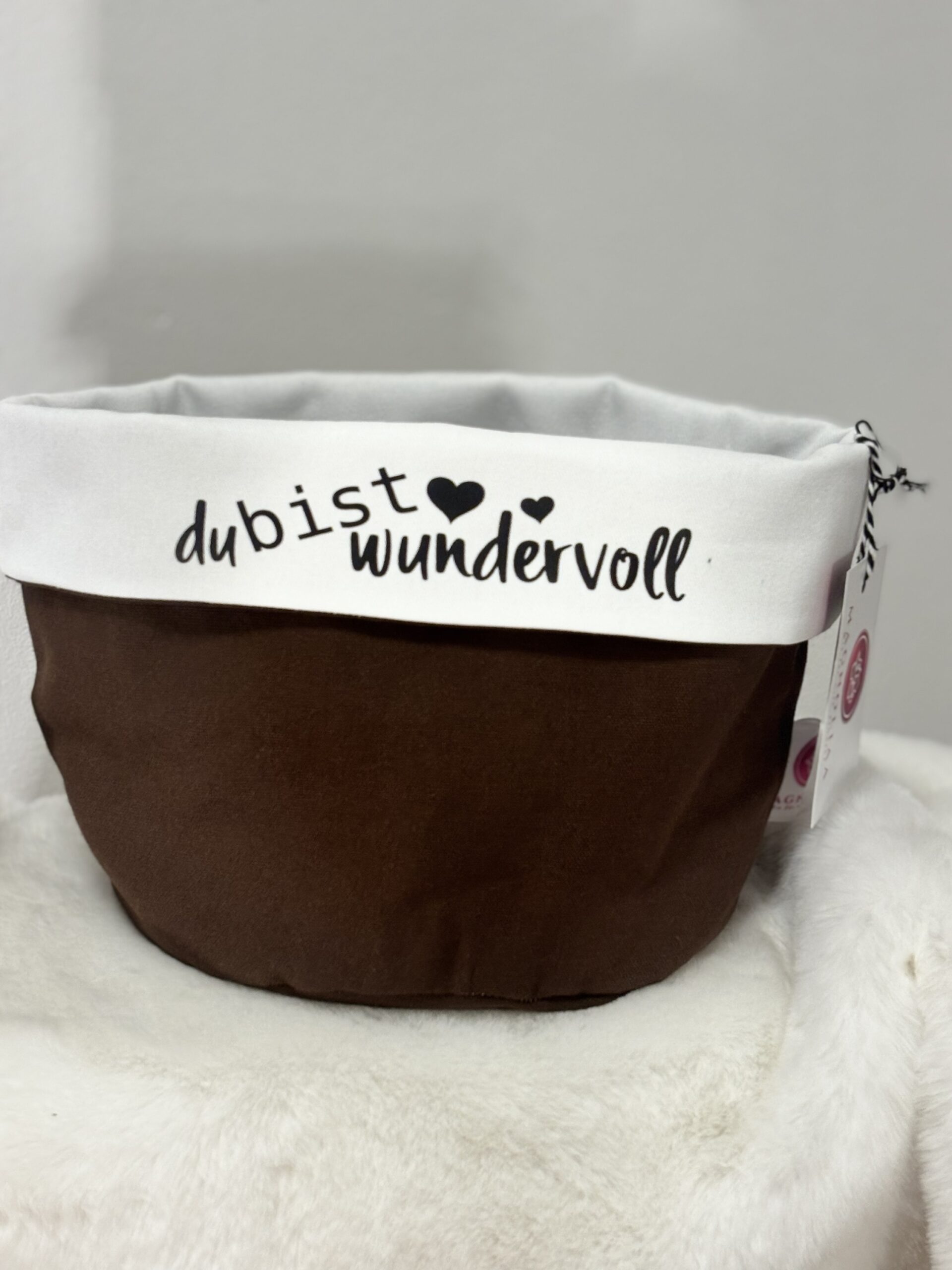 Brotkörbchen braun/weiß