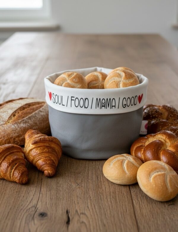 Brotkörbchen 💕Mama Edition💕 grau /weiß