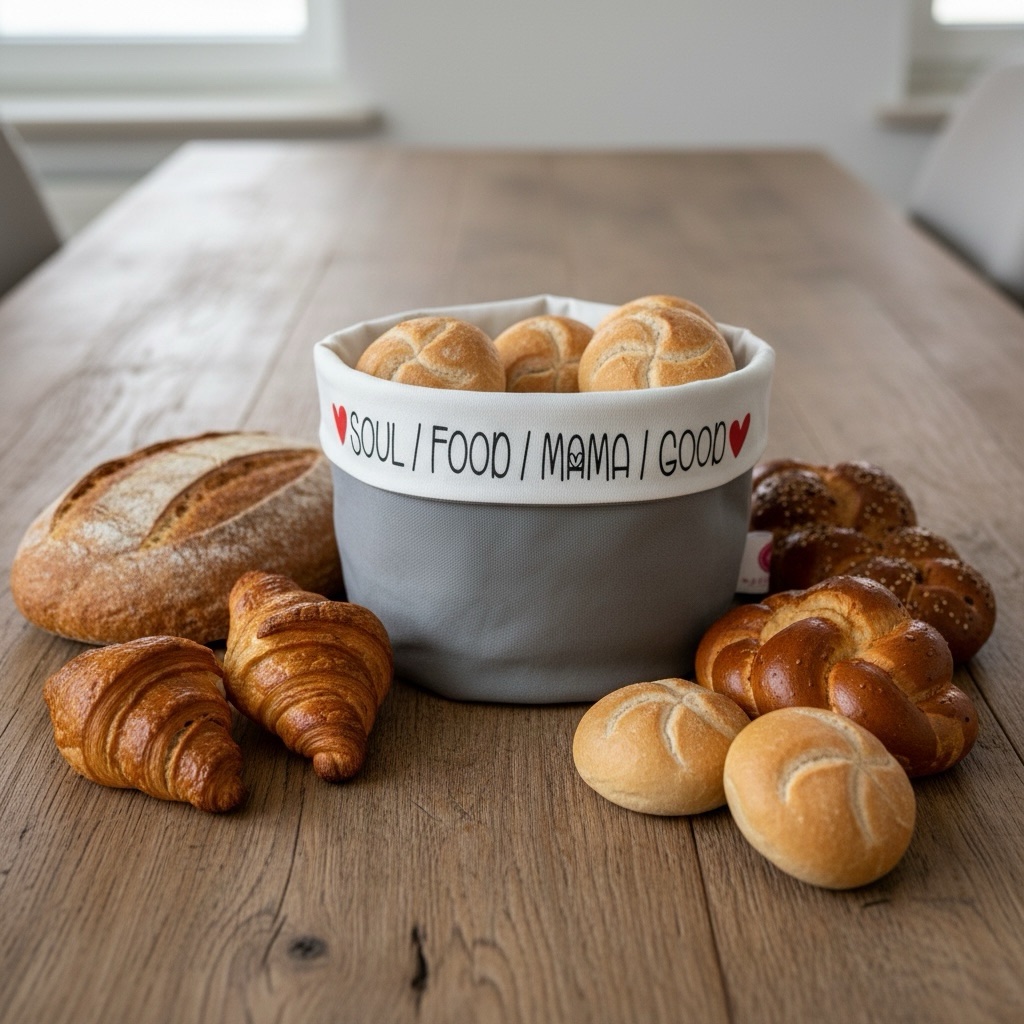 Brotkörbchen 💕Mama Edition💕 grau /weiß