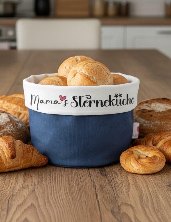 Brotkörbchen 💕Mama Edition💕 jeansblau /weiß